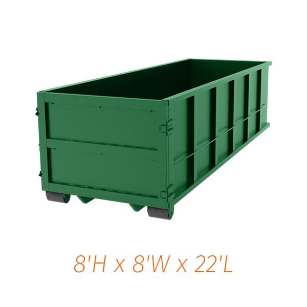 a forty-yard dumpster is typically the best option for large construction or demolition projects, or large-scale cleanouts